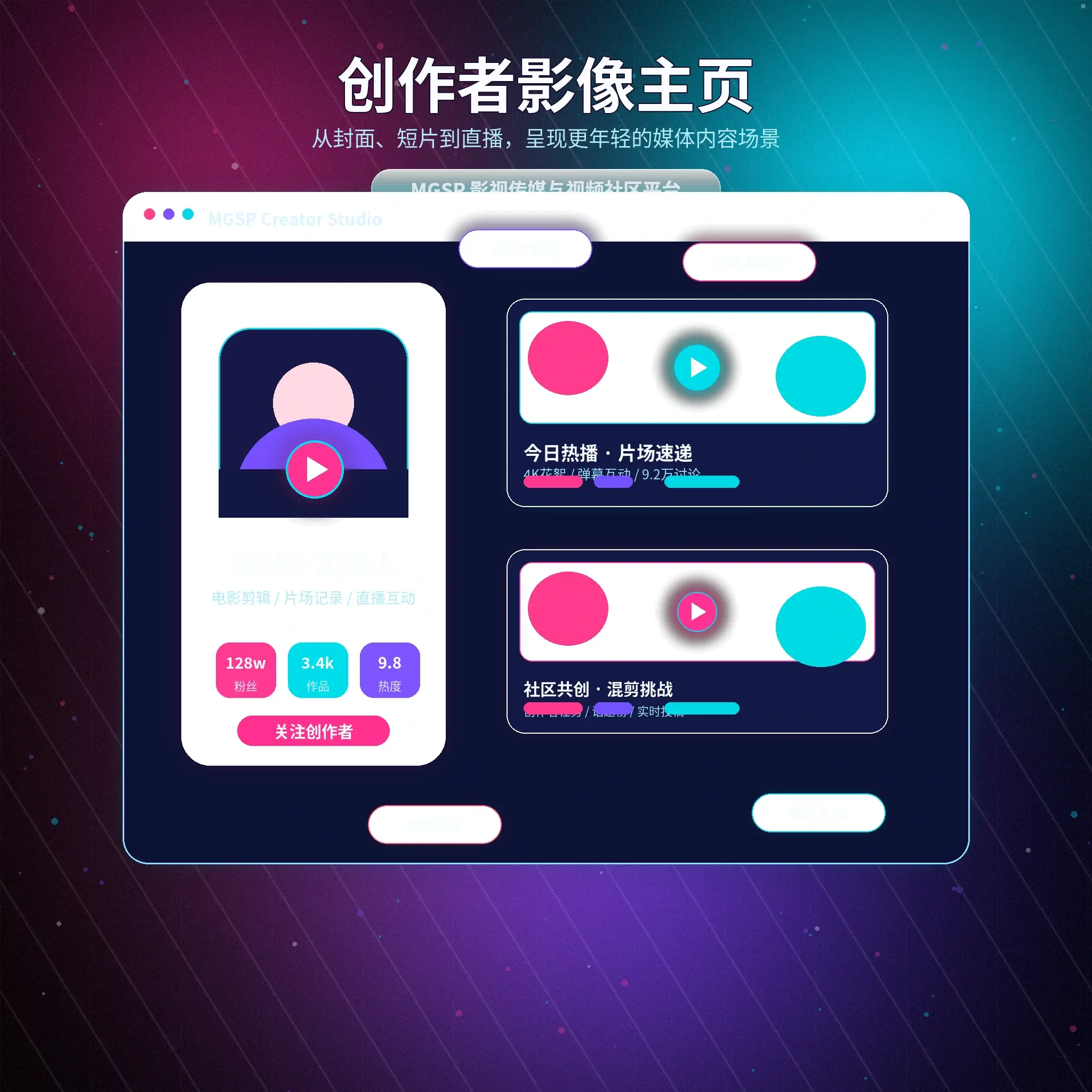 蘑菇视频创作者动态